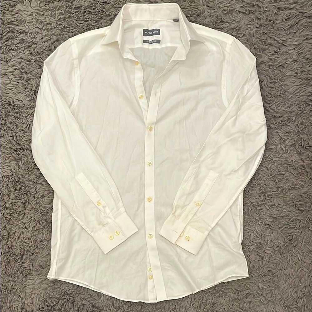 NWT MICHAEL KORS Classic White Men's Shirt